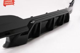 Difuzor Bara Spate BMW Seria 5 G30 G31 (2017+) M5 Design Negru Lucios