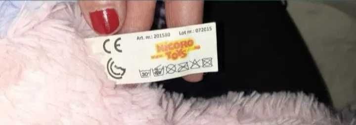 Unicorn roz, mare si pufos, 85 cm