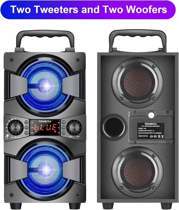 Bluetooth тонколона, преносима безжична с микрофон, 60W