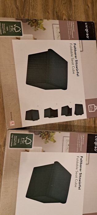 Нова сгъваема табуретка с място за багаж- маслено зелена