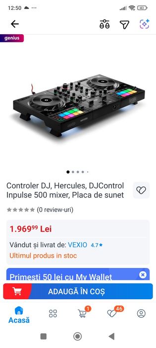 Consola dj hercules impulese 500