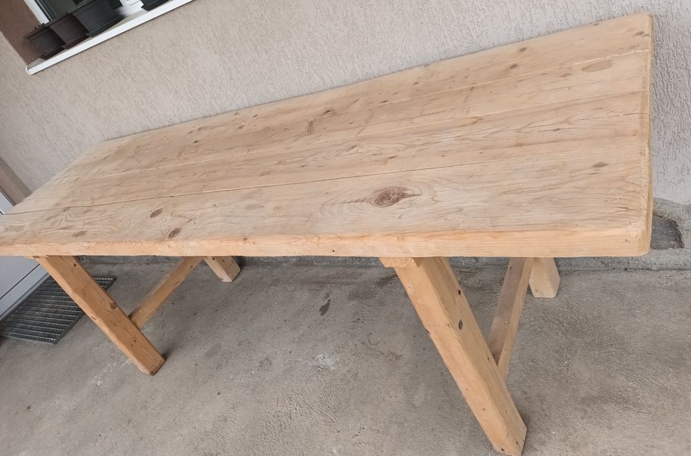Masa lemn 2,45 lung,75 cm lat și 83 cm înălțime