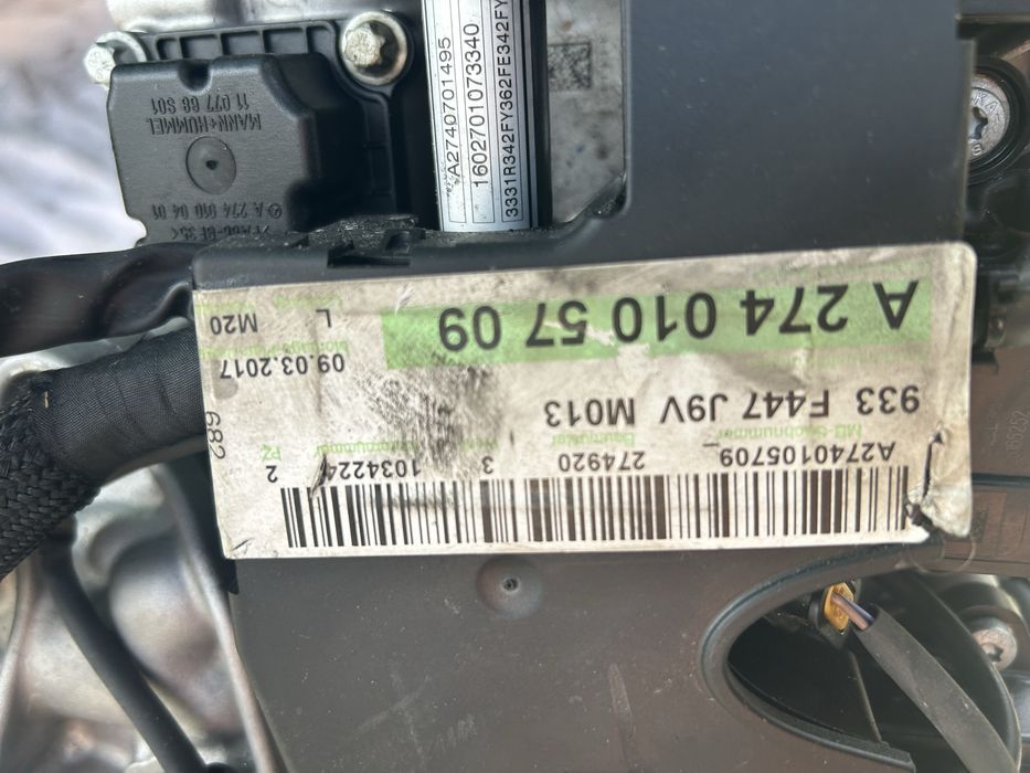 Motor complet Mercedes-Benz M274.920 – 2.0 benzină Turbo, cod OEM A2740105709.