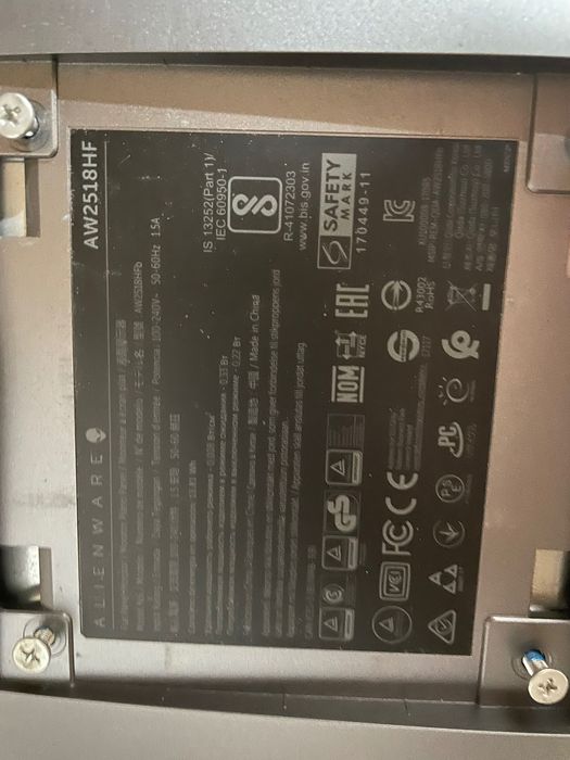 Монитор Alienware AW2518HF 240hz