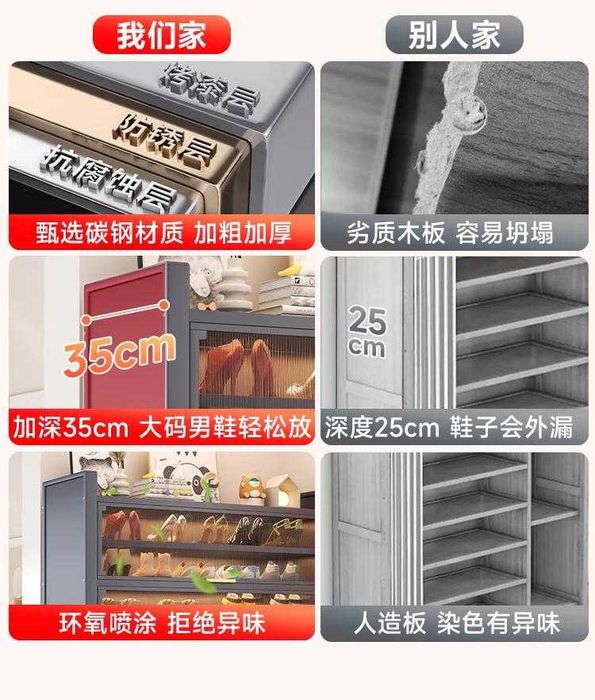 Ofis mebel Poyabzal uchun yuqori ochiluvchi shkaf kirish eshigi yoniga