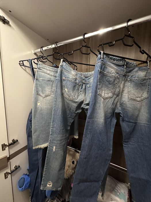 Джинсы и юбка рванки