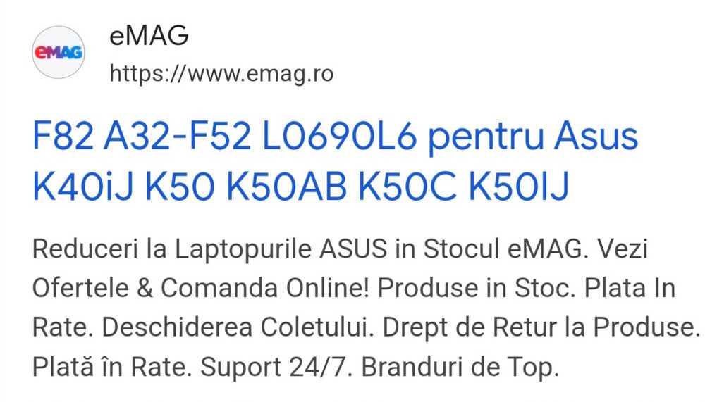 Baterie Laptop Asus K40, K50