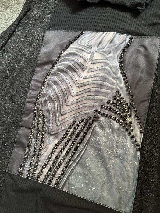 Rochie eleganta neagra, cu aplicatii stralucitoare - Marimea M