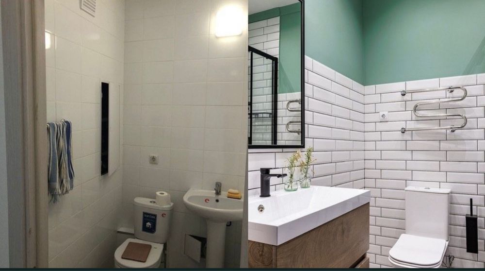 Renovare baie, montaj gresie, faianta, chiuveta din gresie