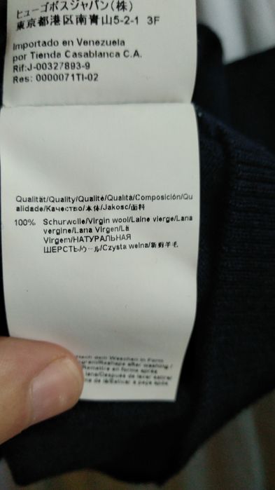 Pulover Hugo Boss Dama femeie lana merino L Bleumarin Dark