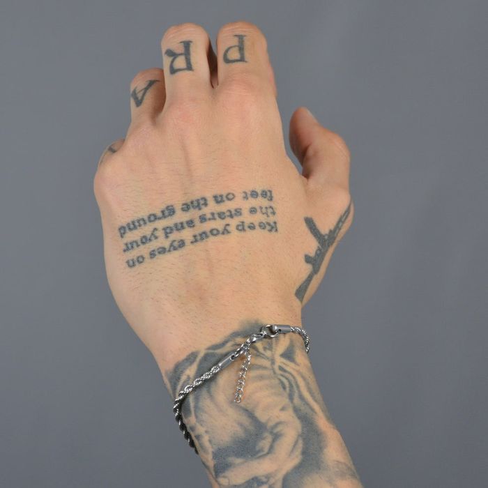 Set rope argintiu colier rope bratara rope funie