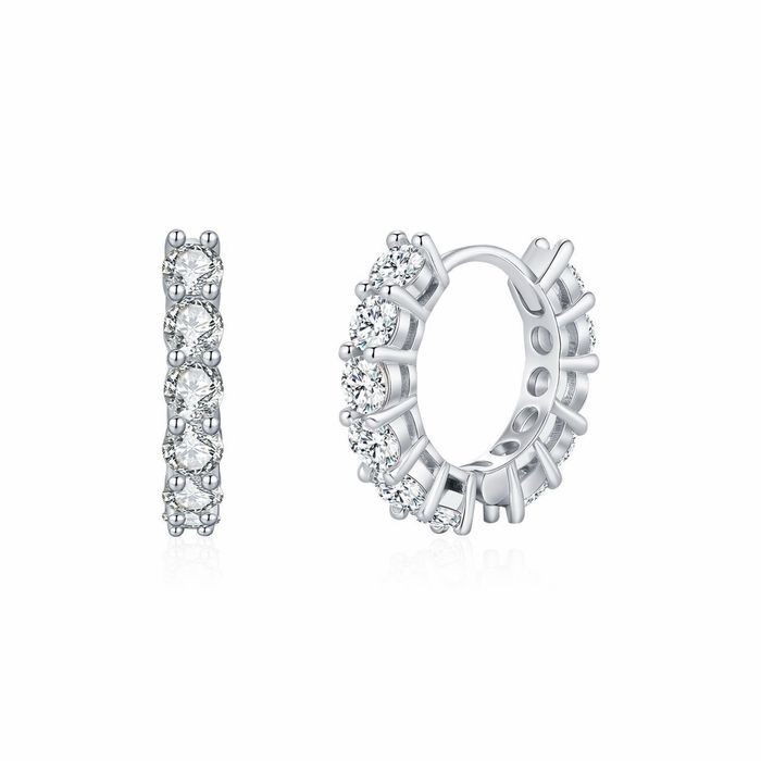 Серьги-конго с муассанитами 2.00 ct