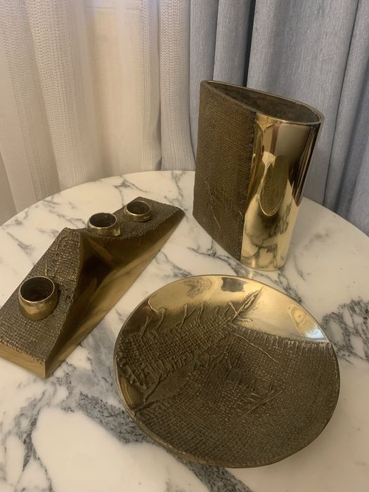 Bronz Brutalist Modernist anii 70 Mid Century