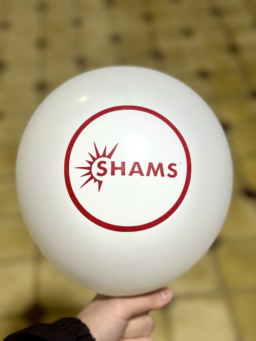 Печат на шарах Шарга логотип уриб берамиз