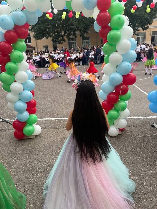 Вечернее платье единорога для девочки на 8-10лет