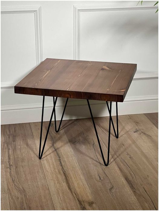 Журнальный столик Black Premium Столешница из массива дерева ель