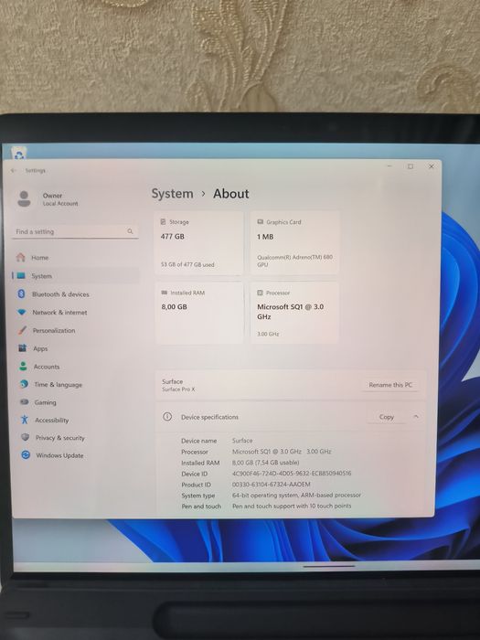 Microsoft Surface Pro X LTE