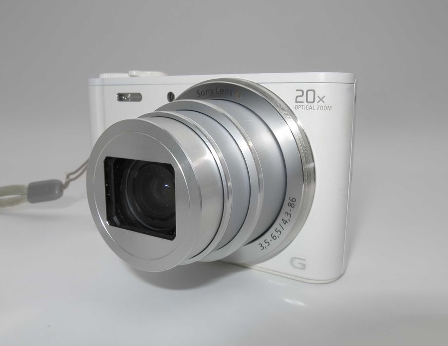 Sony Cyber-shot DSC WX300 бял ултра компактен фотоапарат с 20х оптичен зуум, дигитална камера FULL HD, Wi-Fi, Nfc, отлично състояние като НОВА