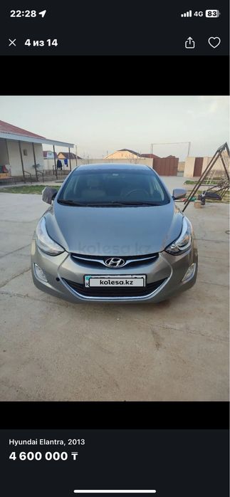Хундай элантра 2012 жылғы 2.0 л