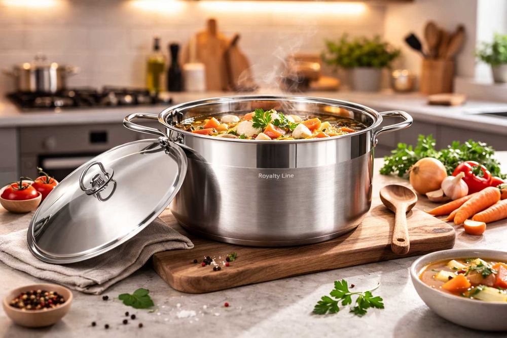 Cratita Inox 36x14 cm Royalty Line cu Capac Metal