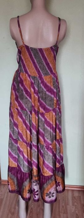 Rochie midi/maxi, cu bretele reglabile, bumbac satinat 100%, marimea S/M