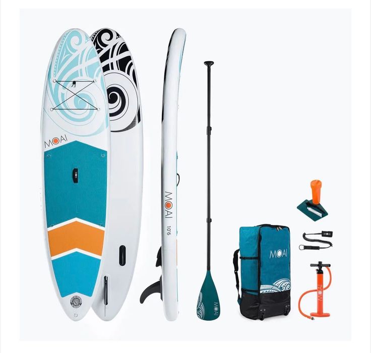 SUP дъска MOAI 10'6", синя, 320x81x15см
