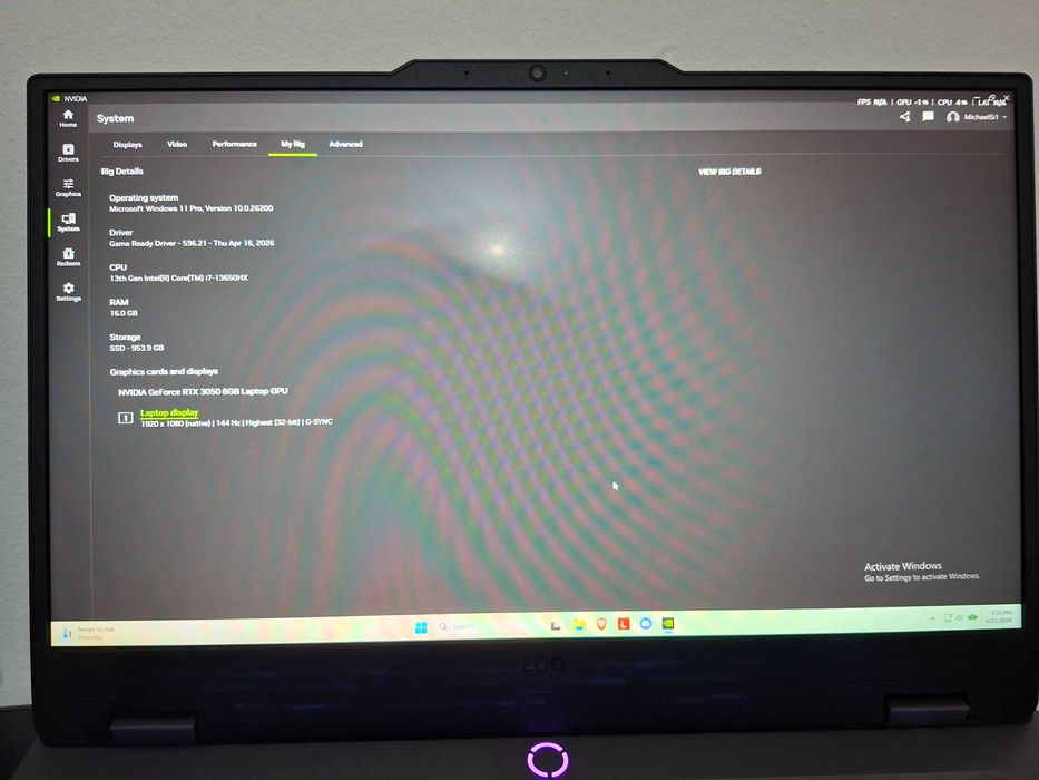 Laptop gaming Lenovo LOQ i7 13th RTX 3050