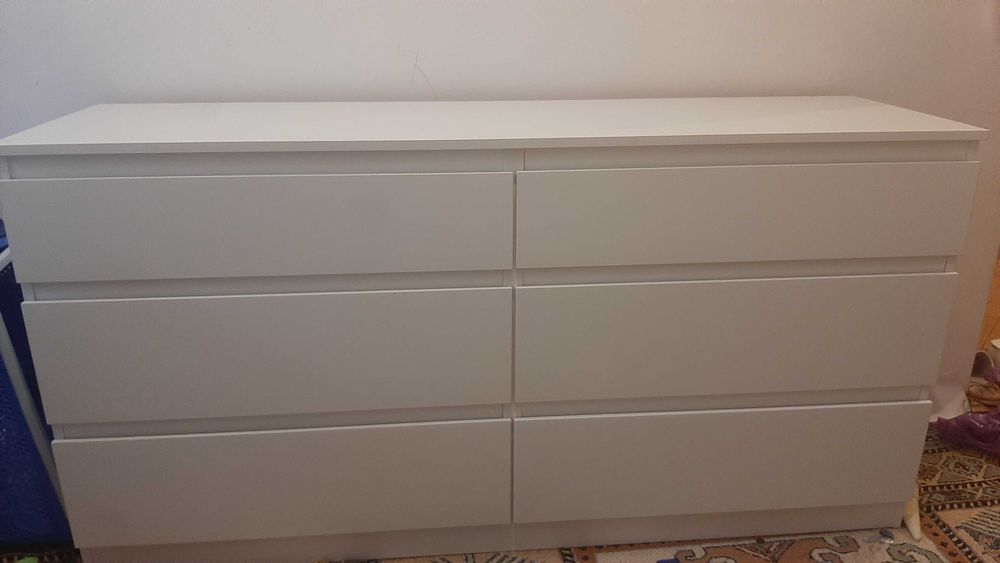 Comoda alba 6 sertare