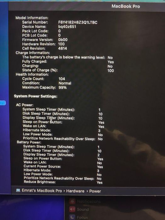 Продам Apple MacBook Pro 14 M3 8 ГБ / 512 ГБ Состояние почти новое 99%