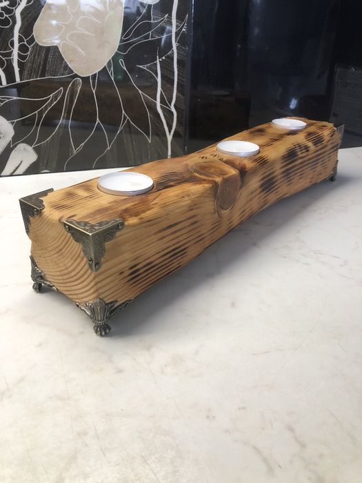 Винтидж троен свещник.