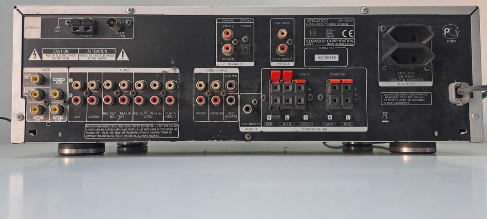 Amplificator Kenwood KRF-V5100D Receiver 5x100W RDS Optic Coaxial Sub Pre-Out