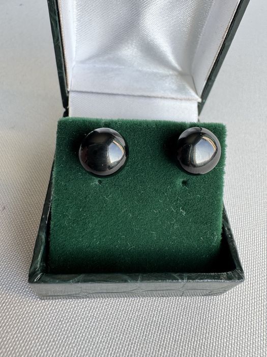 Cercei din aur si onix