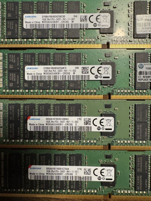 Ddr 4 ecc 4x16 Samsung 64 gb rami