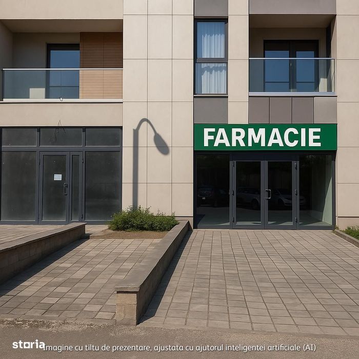 Spatiu comercial nou - 84,3 mp utili - pretabil FARMACIE, cabinet, mag