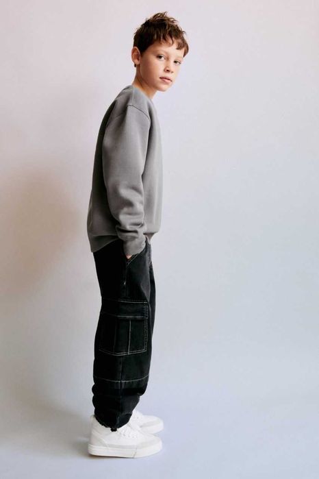 Джинсы-джогеры Zara 13-14 лет плотные  свободного кроя. Оригинал