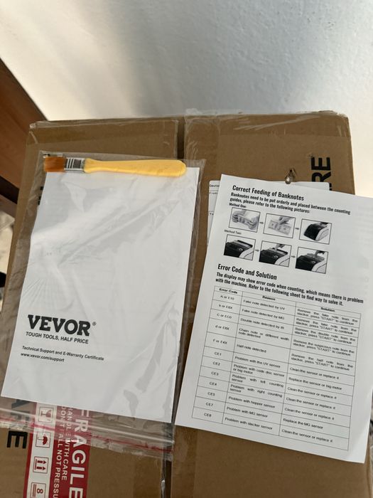 Професионален брояч на банкноти VEVOR с детекция на фалшиви пари