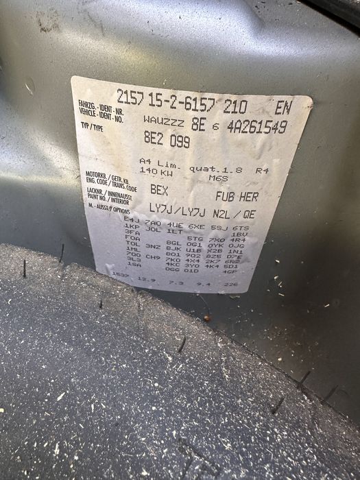 Ауди а4 б6 1.8т бех на части / audi a4 b6 1.8T bex s line quattro