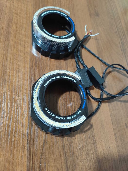 Маски LED двухцветные +RGB bluetooth для линз 3 дюйма