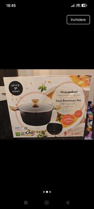 Oala aluminiu 24 cm 3,5L