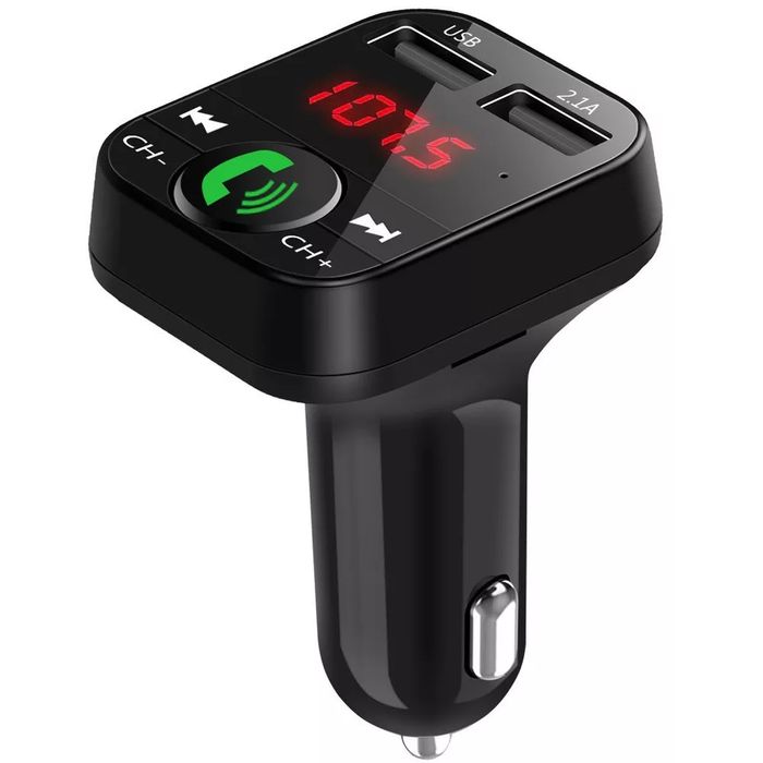 Car Kit Bluetooth Dual USB Cu Casca V6 Plus Wireless