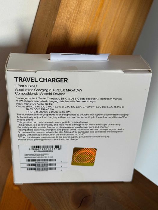 Încărcător 45W pentru Samsung + cablu 5A | Super Fast Charging|Sigilat