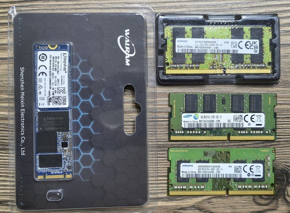 ОЗУ ddr 4 16gb.  8gb. 4gb. +Ssd 128 для ноутбука