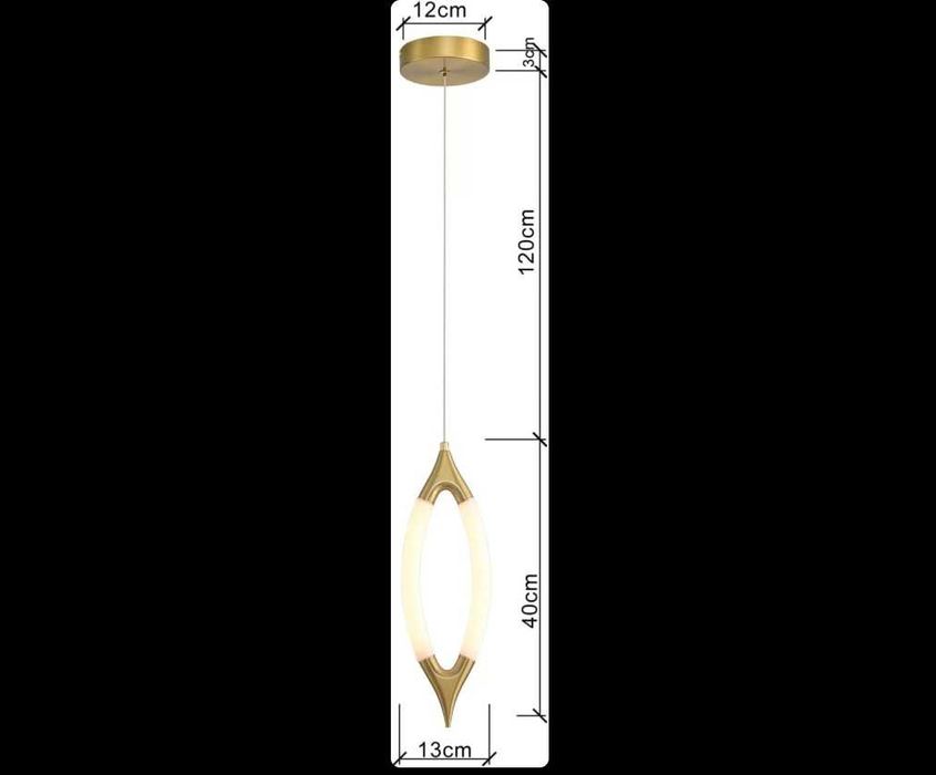 Lampa suspendata LED, inaltime reglabila, metal, culoare bronz -LIVRARE GRATUITA !