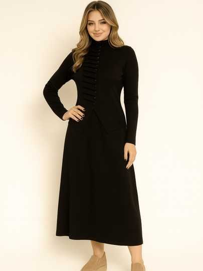 Ayollar uchun trikotaj uzun “Dvoyka” kostyum — zamonaviy model