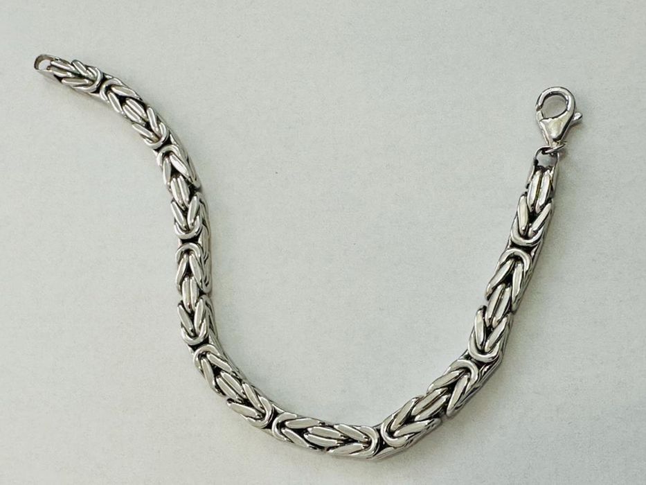 Brățara aur alb 18 k Noua model bizantin