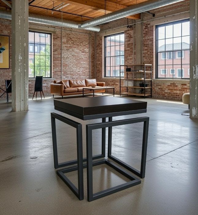 Дизайнерска холна маса от масив и епоксидна смола