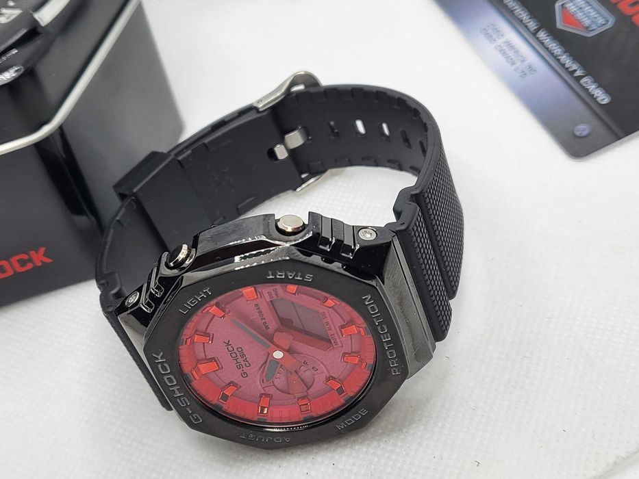 Ceas Sport Barbati,Unisex Casio G shock GM 2100b 4aer, Metal-Rubber  red.Nou, Garantie 2ani