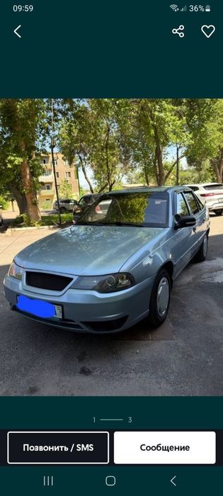 Продаётся автомобиль нексия 1.6 донс метан бензин год 2014 краска род