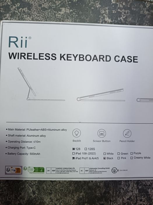 Husa cu tastatura wireless ipad pro 11, nou
