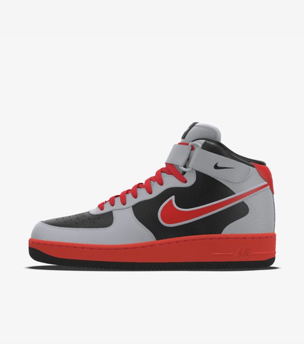 Nike air force 1 university red black and wolf grey noi marimi 39-42